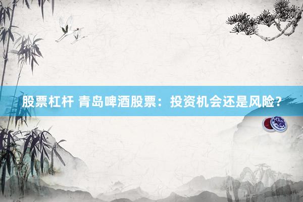 股票杠杆 青岛啤酒股票：投资机会还是风险？