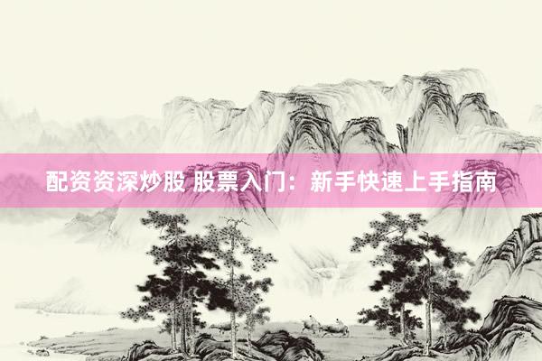 配资资深炒股 股票入门：新手快速上手指南