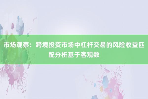 市场观察：跨境投资市场中杠杆交易的风险收益匹配分析基于客观数