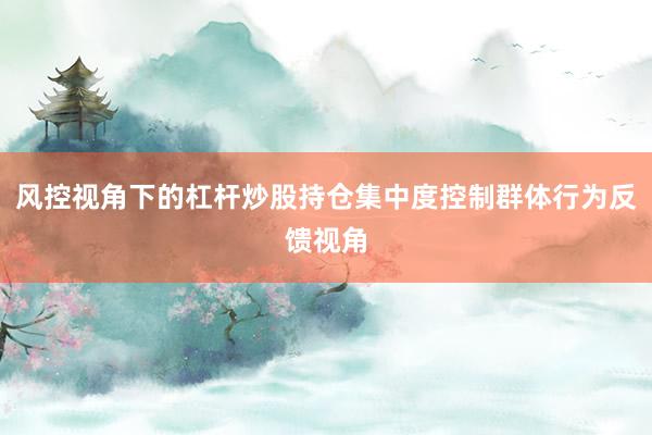 风控视角下的杠杆炒股持仓集中度控制群体行为反馈视角