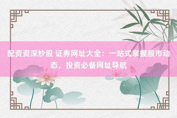 配资资深炒股 证券网址大全：一站式掌握股市动态，投资必备网址导航