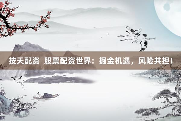 按天配资  股票配资世界：掘金机遇，风险共担！